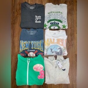 Hollister and PAC Sun Vintage Style Crewneck Sweatshirts and Zip Up Hoodies